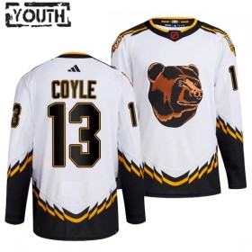 Boston Bruins Hockeydrakt Charlie Coyle 13 2022-23 Hvit Reverse Retro 2.0 Adidas Authentic - Barn